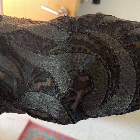 Leon Paule Beverly Hills Vintage Womens Jacket Size Medium Black Scallop Edge - Picture 15 of 16